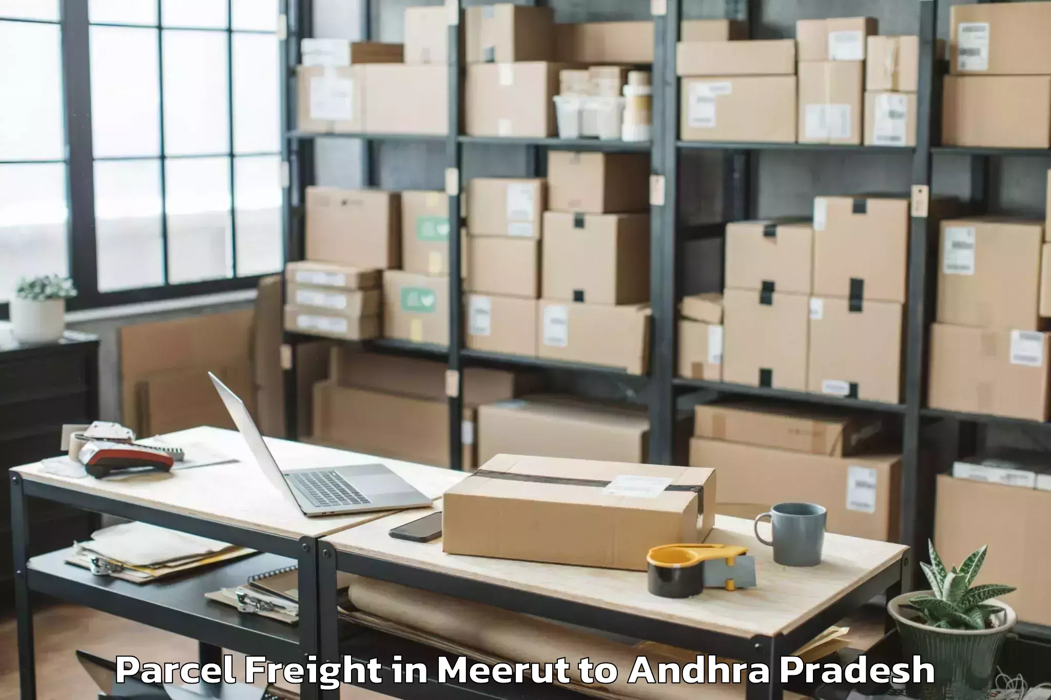 Easy Meerut to Patha Gannavaram Parcel Freight Booking